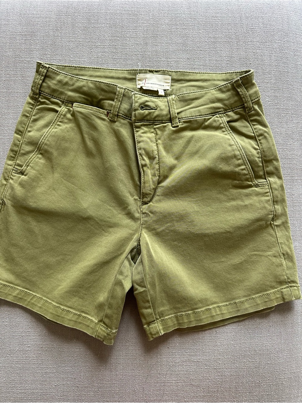 Anthropologie Women’s Olive Green Relaxer Chino Shorts